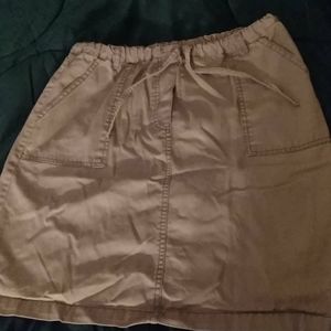 Khaki mini skirt